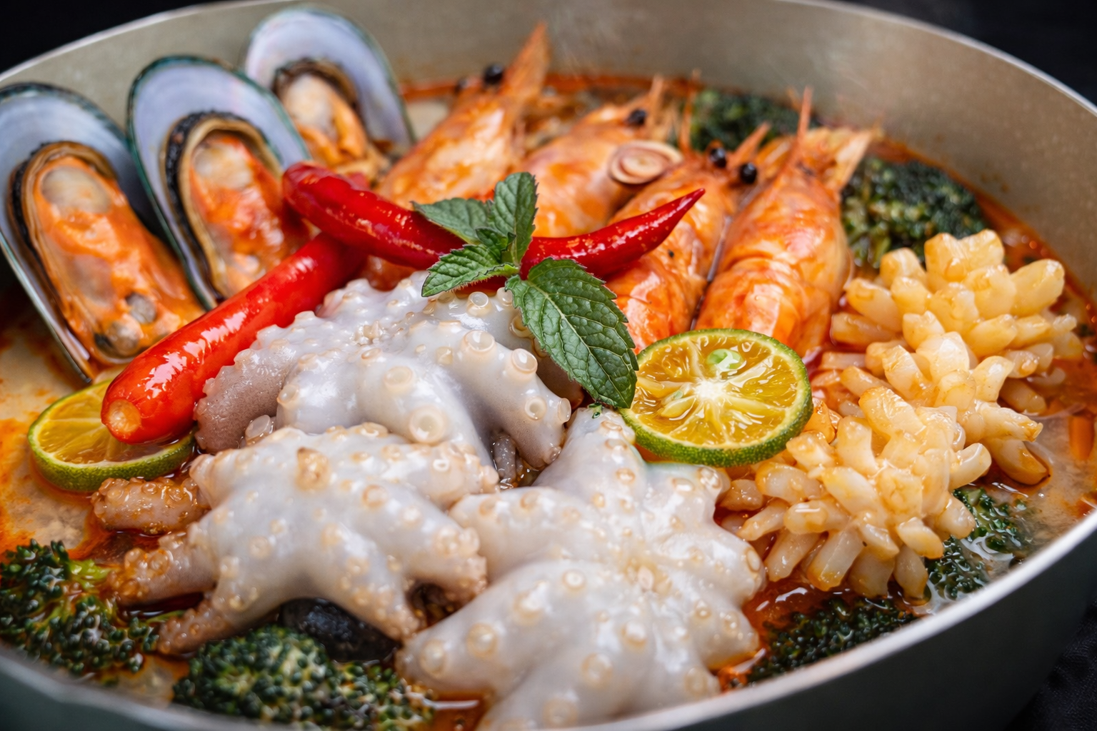 Thai Tom Yum Seafood Soup